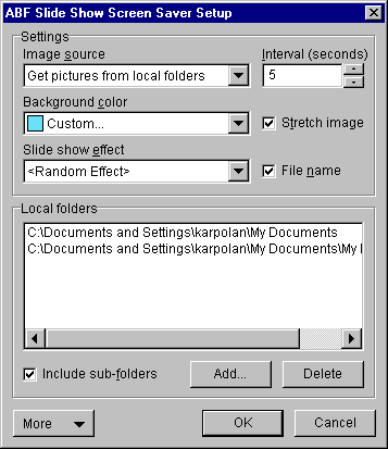 Click to view ABF Slide Show Screen Saver 1.6 screenshot
