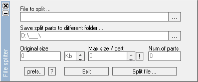 Click to view File Spliter 1.0.2.8 screenshot