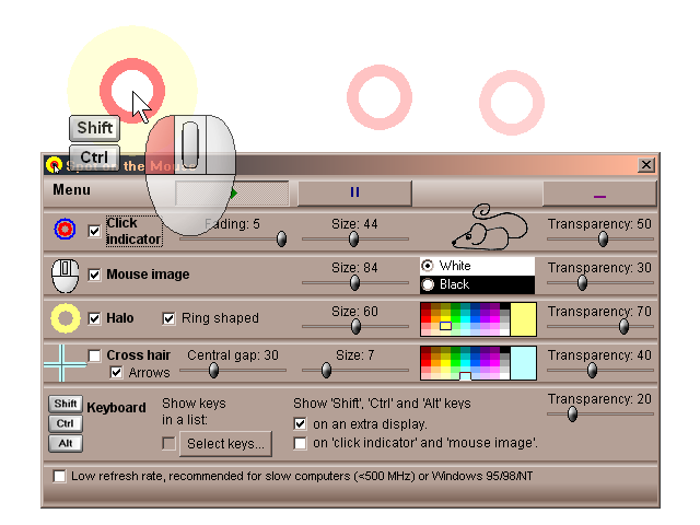 Click to view SpotOnTheMouse 2.5.5 screenshot