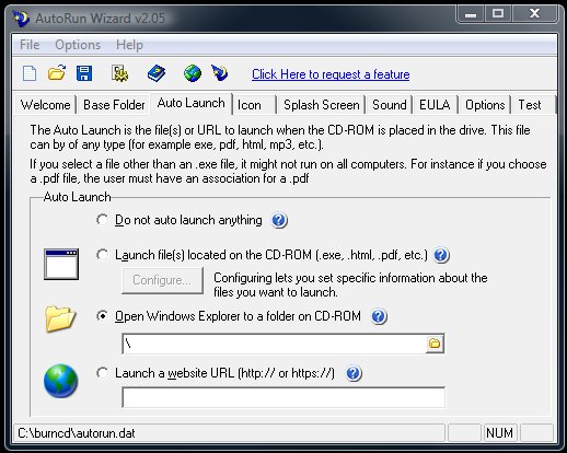 Click to view AutoRun Wizard 2.05 screenshot