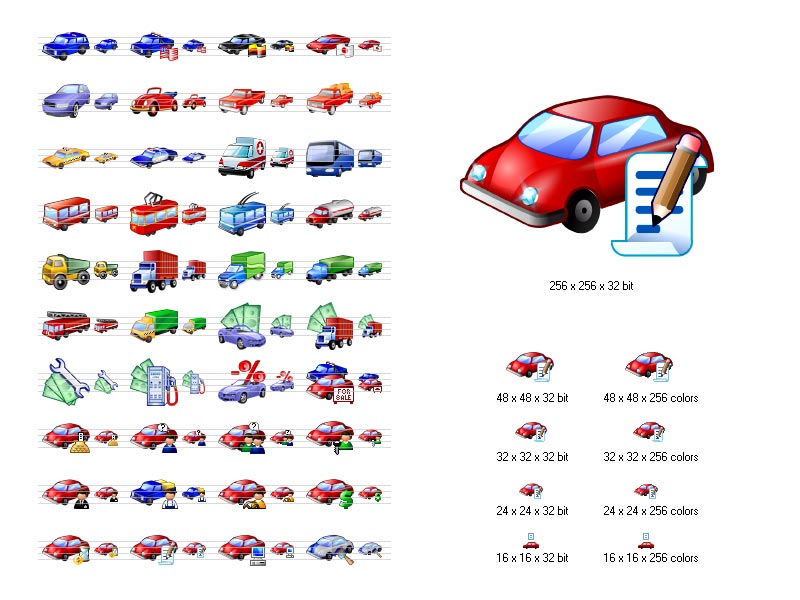 Click to view Car Icon Library 3.10 screenshot