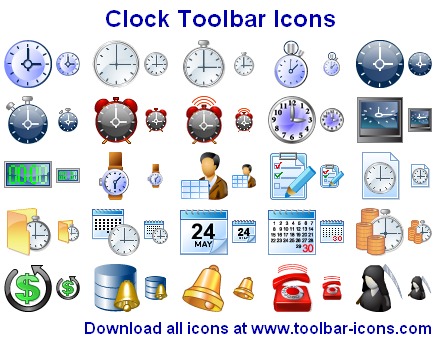 Click to view Clock Toolbar Icons 2013.1 screenshot