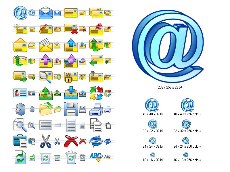 Click to view Email Icon Set 2013.2 screenshot