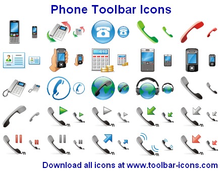 Click to view Phone Toolbar Icons 2012.1 screenshot