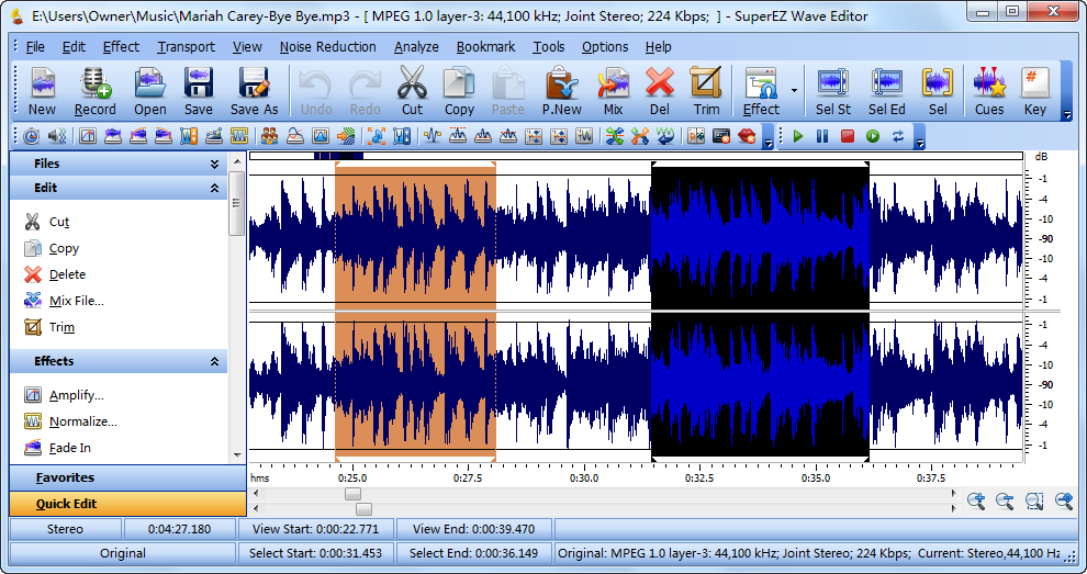 Click to view SuperEZ Wave Editor 11.3.1 screenshot