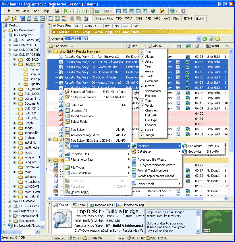 Click to view Abander TagControl 2.91 screenshot