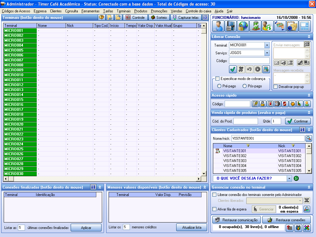Click to view TimerCafe LAN-House Manager 4.3.9 screenshot