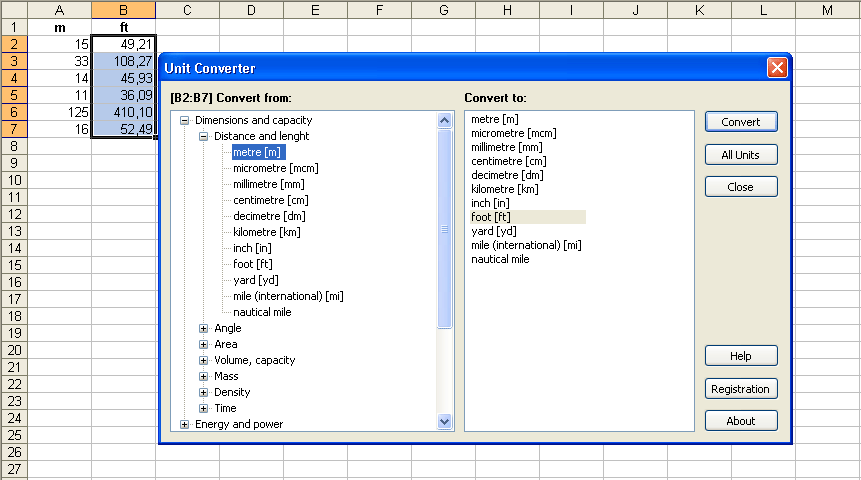 Click to view Unit Converter for Excel 3.3 screenshot
