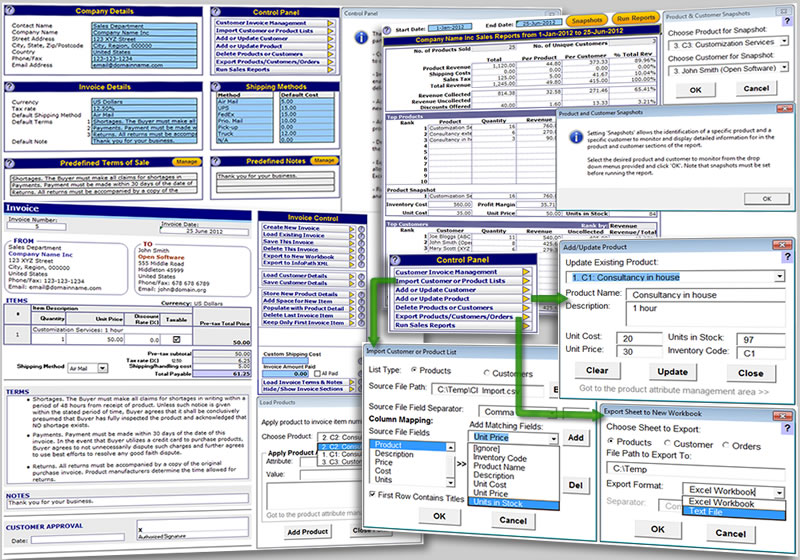 Click to view Invoice Template for Excel 3.0 screenshot