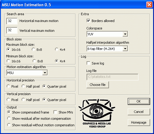 Click to view MSU Motion Estimation VirtualDub plugin 1.0 screenshot