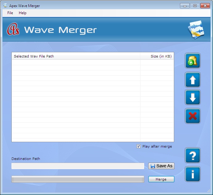 Click to view Apex WAV Joiner 2.3.8.2 screenshot