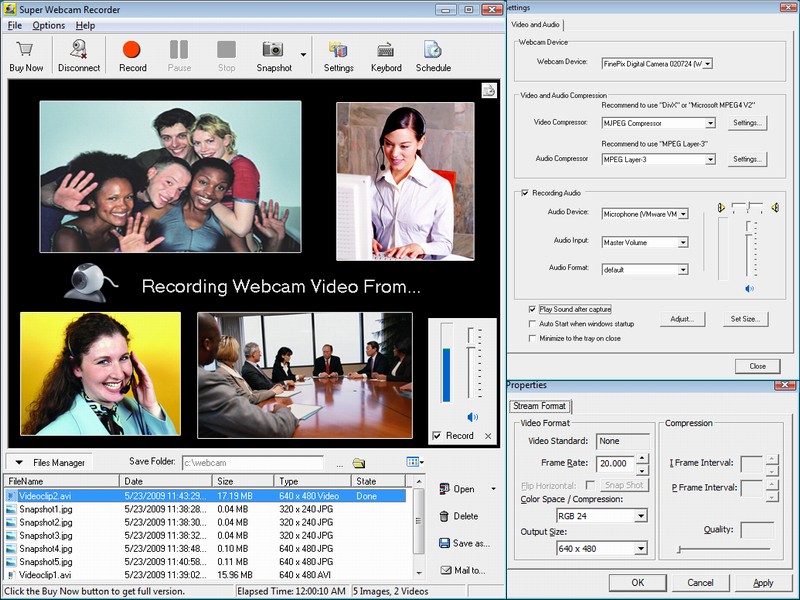 Click to view Super Webcam Recorder 4.2002 screenshot