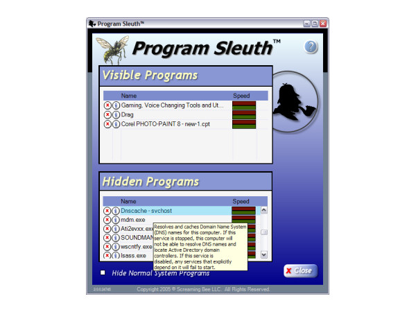 Click to view Program Sleuth 2.0.6 screenshot