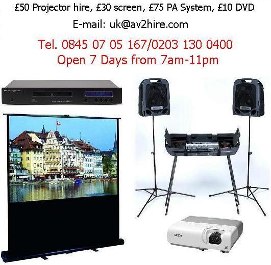Click to view projector hire luton, dunstable, bedford, herts, b 1 screenshot