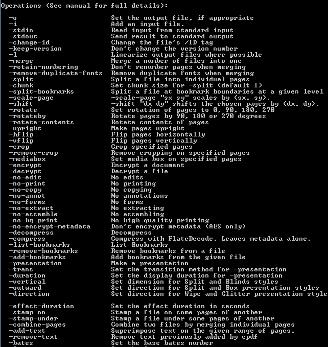 Click to view Coherent PDF Command Line Tools 1.8 screenshot