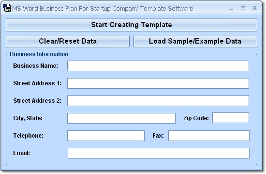 Click to view MS Word Business Plan For Startup Company Template 7.0 screenshot