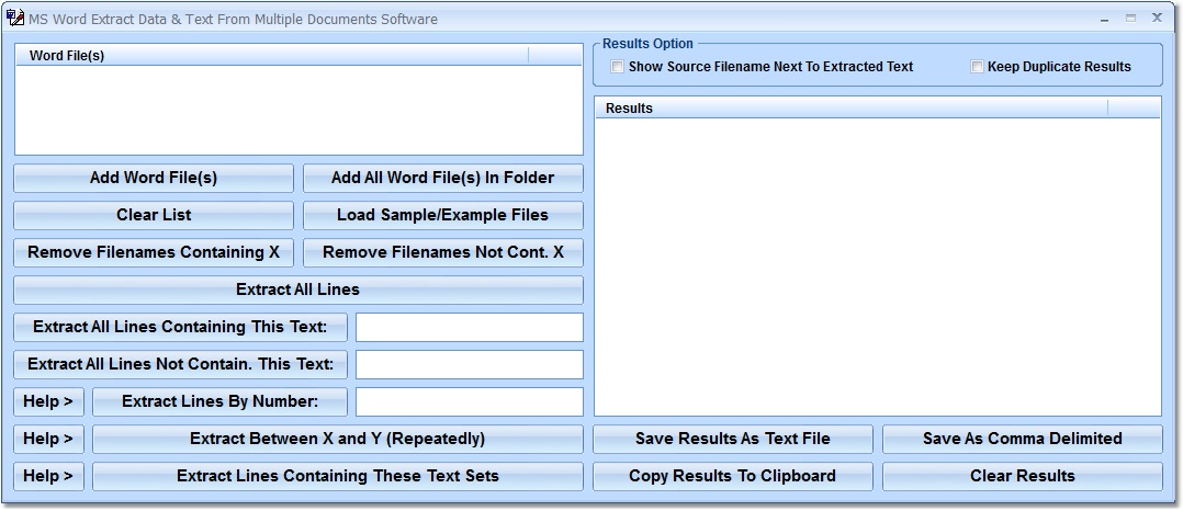 Click to view MS Word Extract Data & Text In Multiple Documents  7.0 screenshot