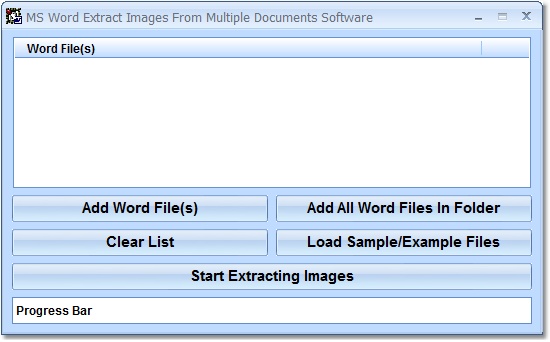 Click to view MS Word Extract Images From Multiple Documents Sof 7.0 screenshot
