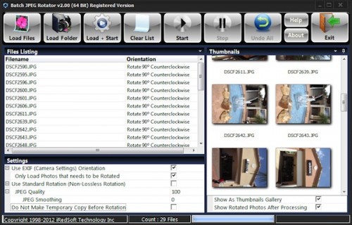 Click to view Batch JPEG Rotator 2.01 screenshot
