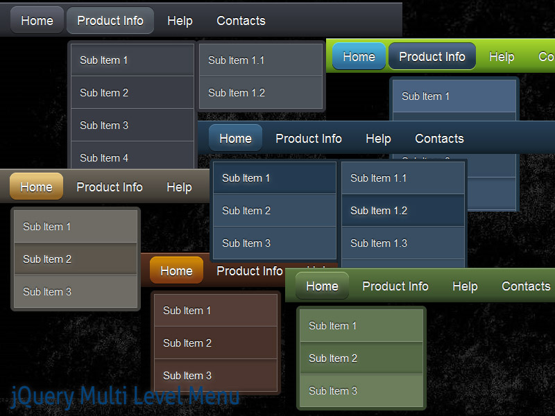 Click to view jQuery Multi Level Menu Style 11 1.5 screenshot