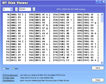 Click to view NT Disk Viewer 1.0 screenshot