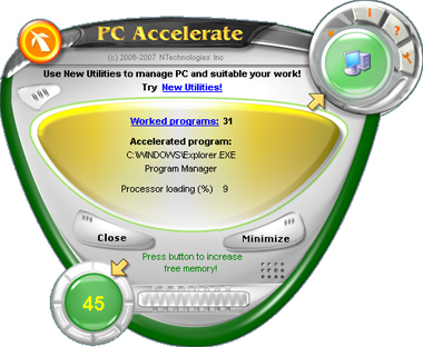 Click to view PC Accelerate 2.3 screenshot
