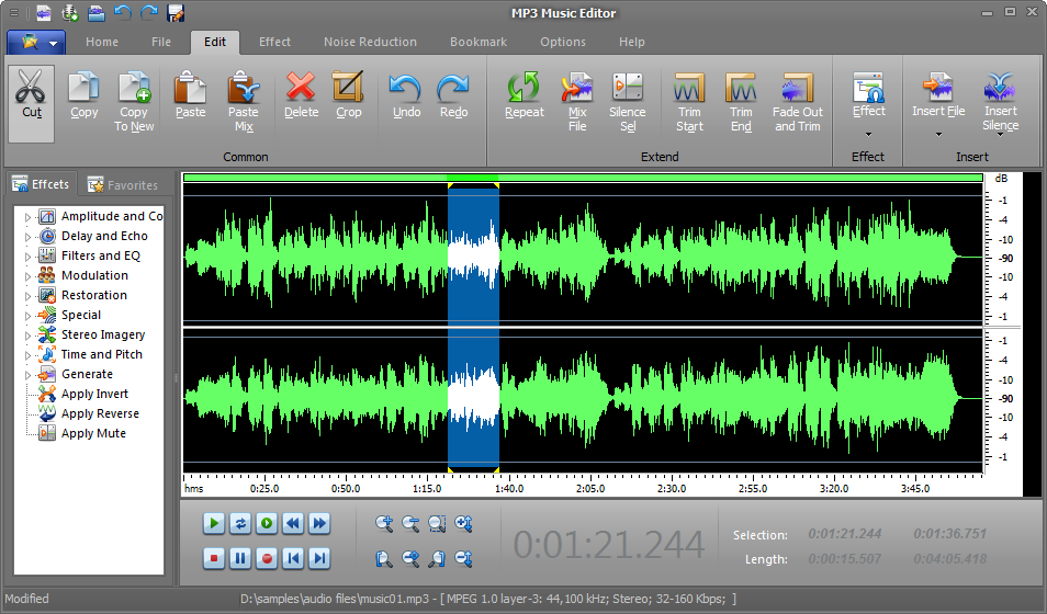 Click to view Mp3 Music Editor 7.3.7 screenshot