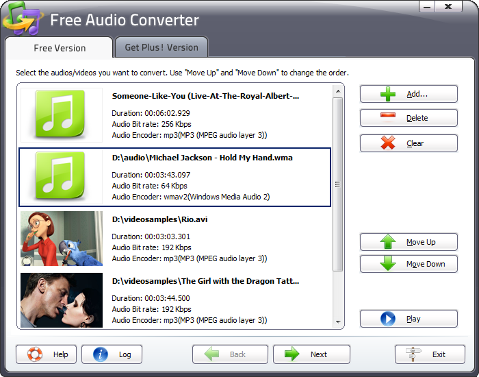 Click to view Free WMA WAV MP3 Converter 5.3.6 screenshot