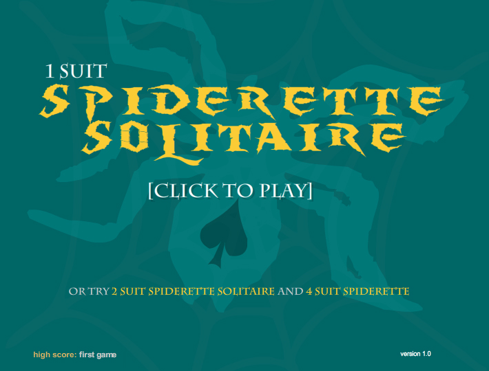 Click to view Spiderette Solitaire 1.0 screenshot