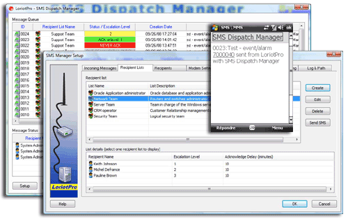 Click to view SMS Dispatch Manager 5 screenshot