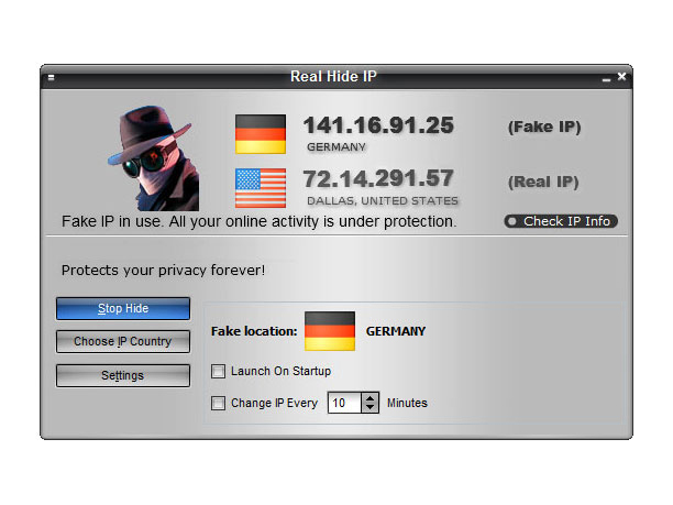Click to view Real Hide IP 4.4.1.8 screenshot