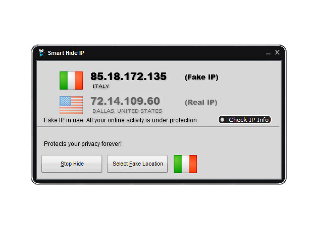 Click to view Smart Hide IP 2.8.5.8 screenshot