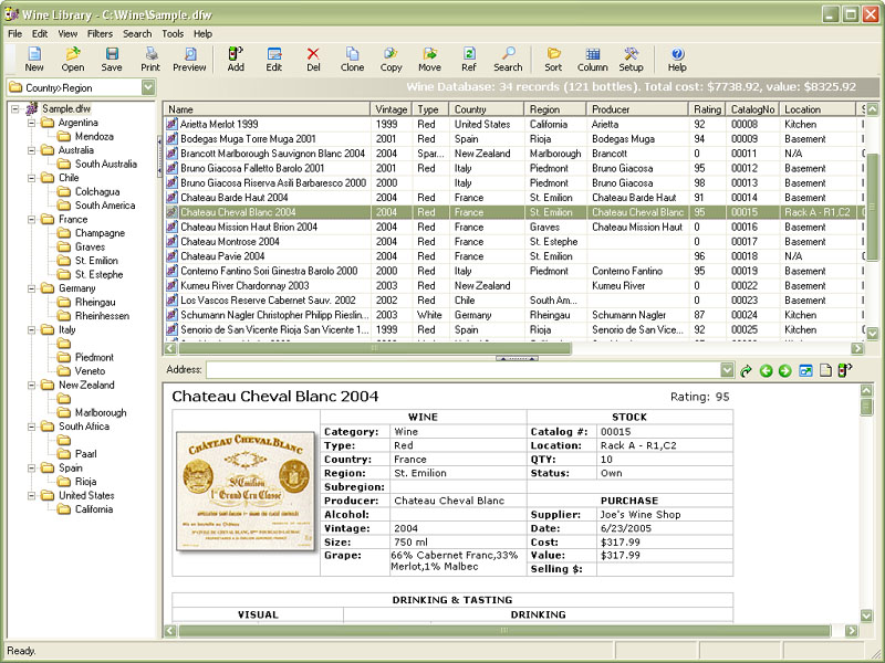 Click to view Wine Library 1.1.098 screenshot