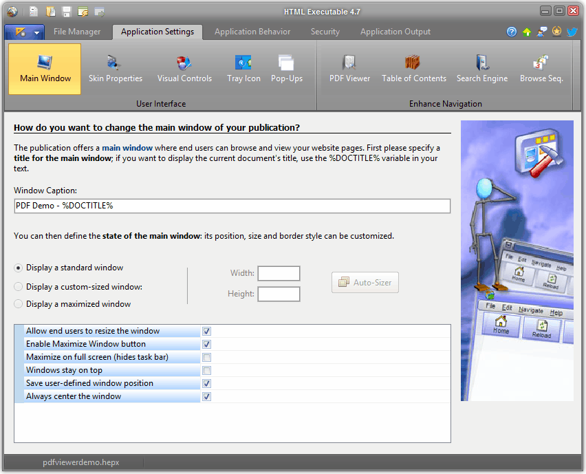 Click to view HTML Executable 4.6.1.0 screenshot