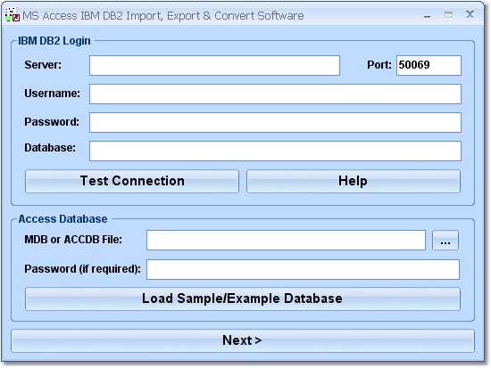 Click to view MS Access IBM DB2 Import, ../36282/Export__amp.css; Convert Softwar 7.0 screenshot