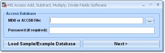 Click to view MS Access Add, Subtract, Multiply, Divide Fields S 7.0 screenshot