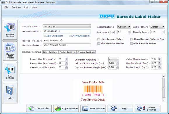 Click to view Barcode Label Maker 6.0.1.5 screenshot