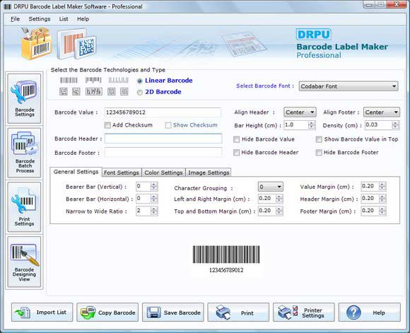 Click to view Barcode Mark Package 6.0.1.5 screenshot