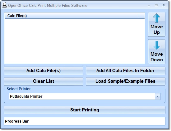 Click to view OpenOffice Calc Print Multiple Files Software 7.0 screenshot