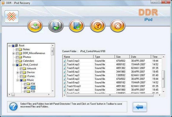 Click to view Recover iPod Playlist 4.0.1.6 screenshot