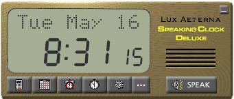 Click to view Speaking Clock Deluxe 3.62 screenshot