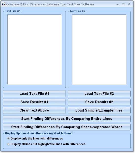 Click to view Compare & Find Differences Between Two Text Files  7.0 screenshot