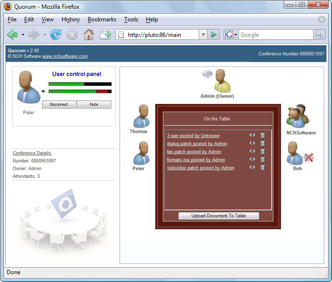 Click to view Quorum Call Conference Software 2.02 screenshot