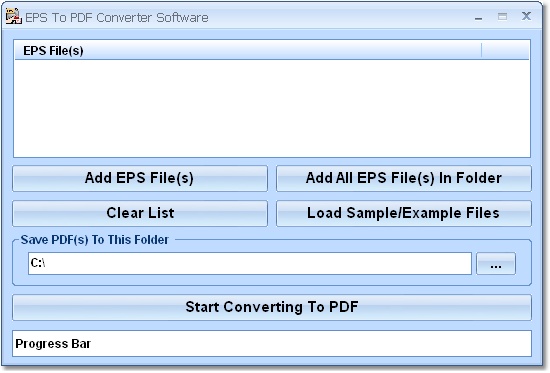 Click to view EPS To PDF Converter Software 7.0 screenshot