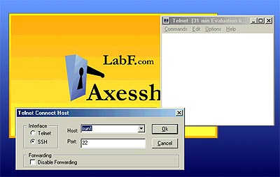 Click to view Axessh Windows SSH Client and SSH Server 4.0 screenshot