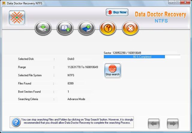 Click to view NTFS Data Recovery 3.0.1.5 screenshot