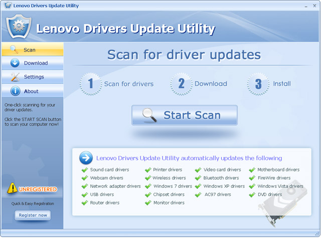Click to view Lenovo Drivers Update Utility 6.5 screenshot