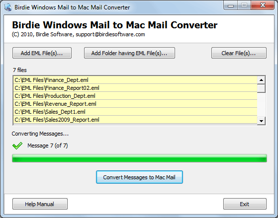 Click to view Import EML to Mac Mail 3.6 screenshot