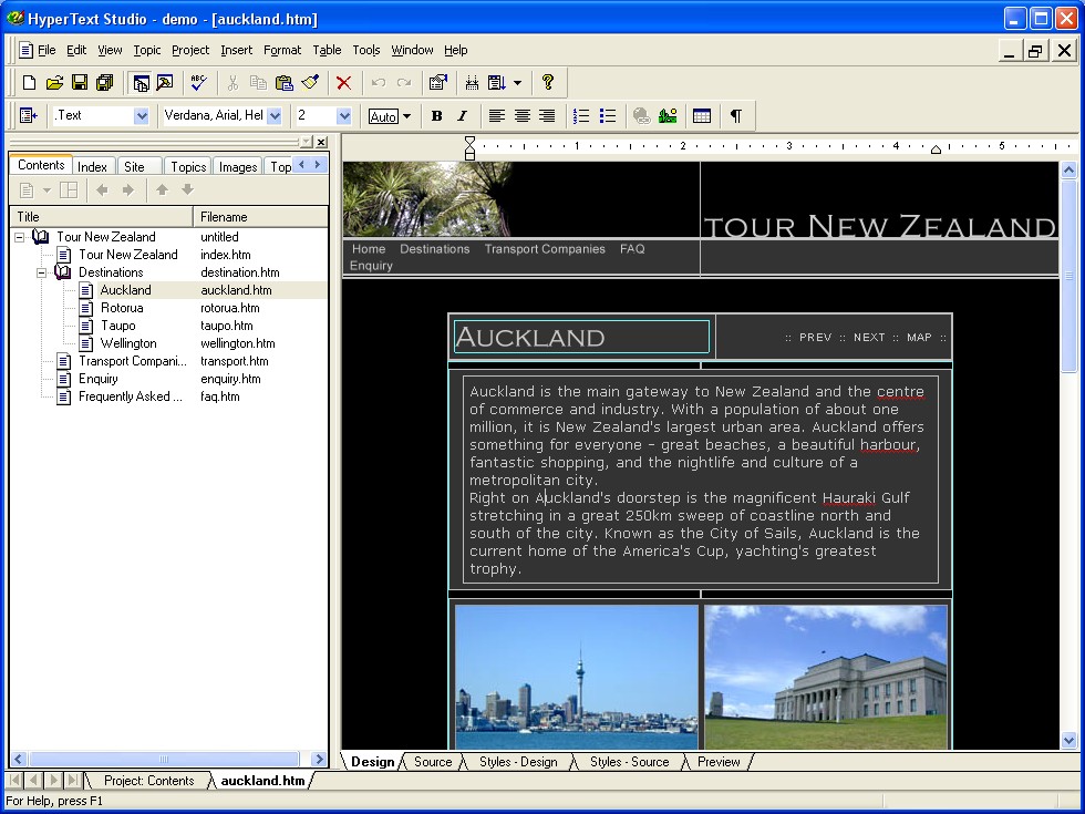 Click to view HyperText Studio, Help Edition 5.0 screenshot