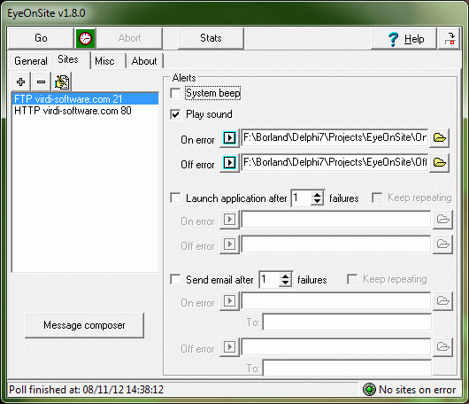 Click to view EyeOnSite 1.8.0.158 screenshot